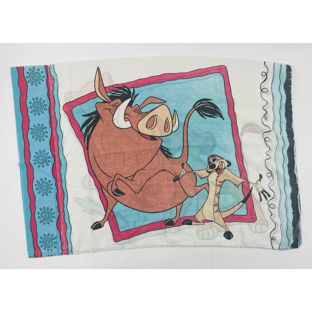 Disney Lion King Vintage 1 Pillowcase Double Sided Timon Pumba Nala Simba Faded